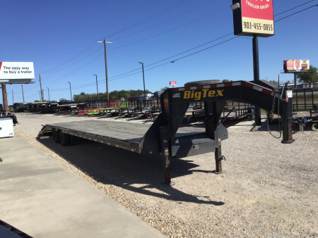 Used 2021 Big Tex 102"x40' GN Flatbed w/ Monster Ramps