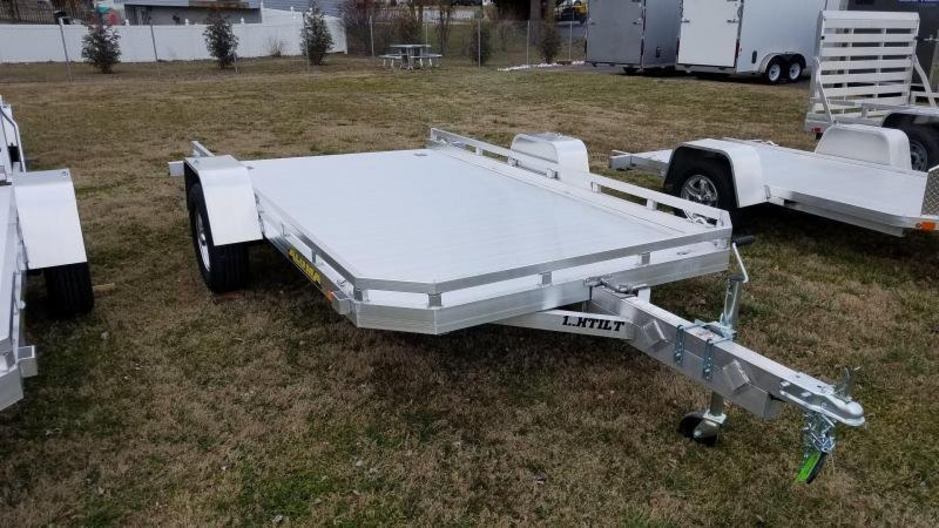 New 6.5' x 12' ALUMA 7712H TILT BED Aluminum Utility Trailer 3k