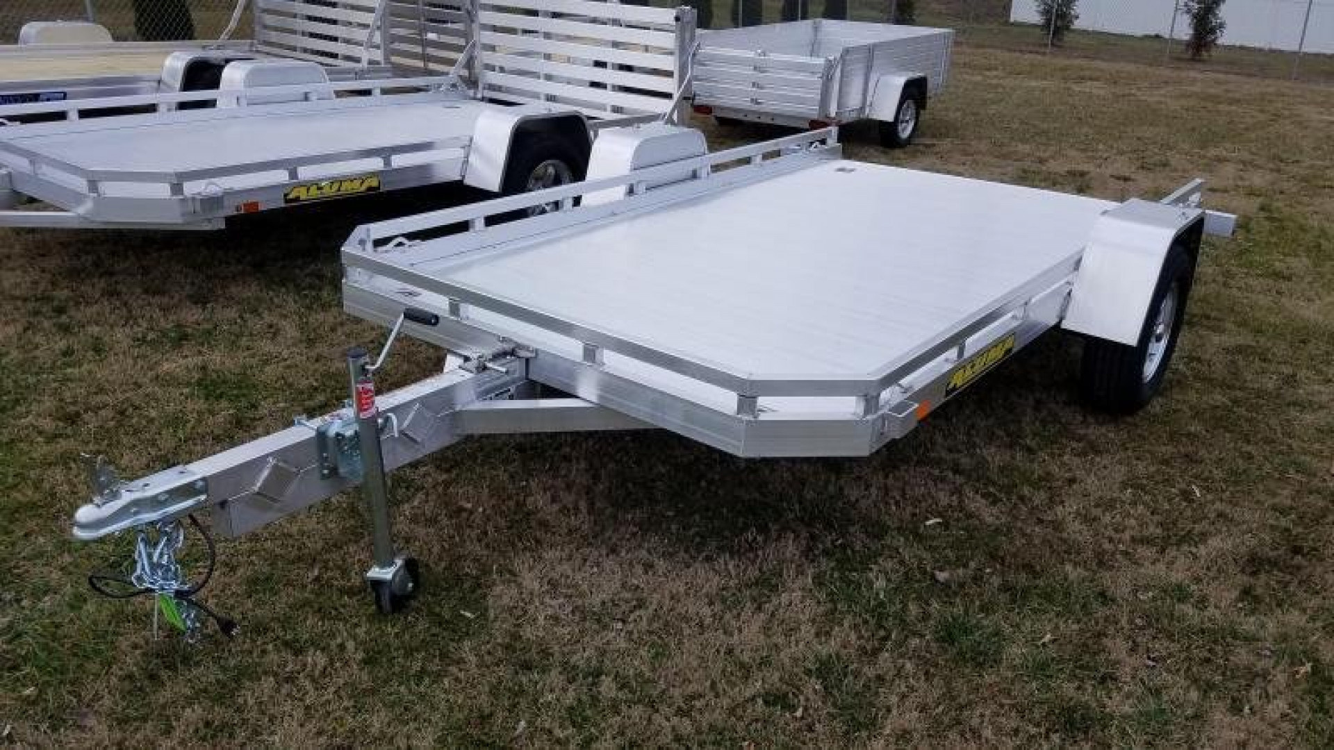 New 6.5' x 12' ALUMA 7712H TILT BED Aluminum Utility Trailer 3k