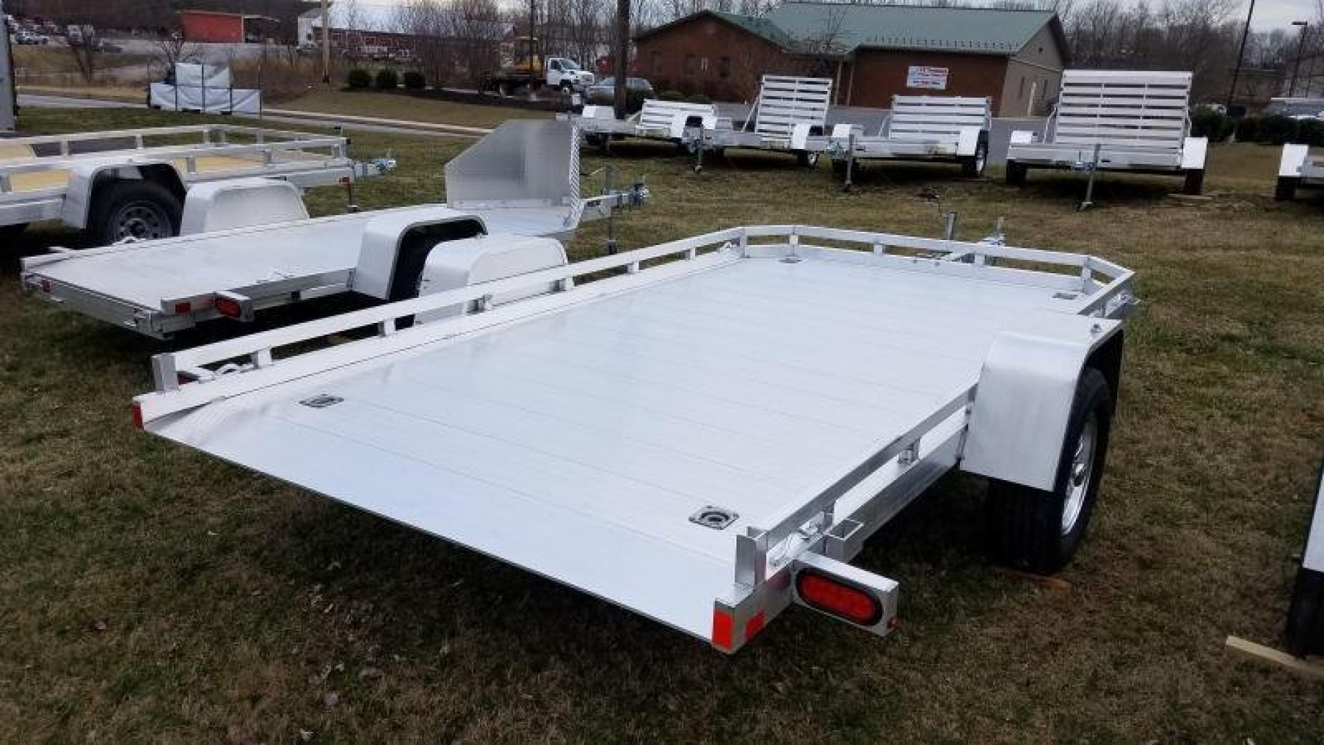 New 6.5' x 12' ALUMA 7712H TILT BED Aluminum Utility Trailer 3k