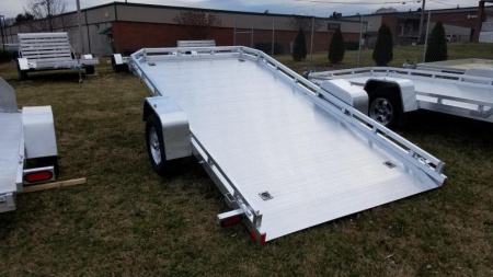New 6.5' x 12' ALUMA 7712H TILT BED Aluminum Utility Trailer 3k