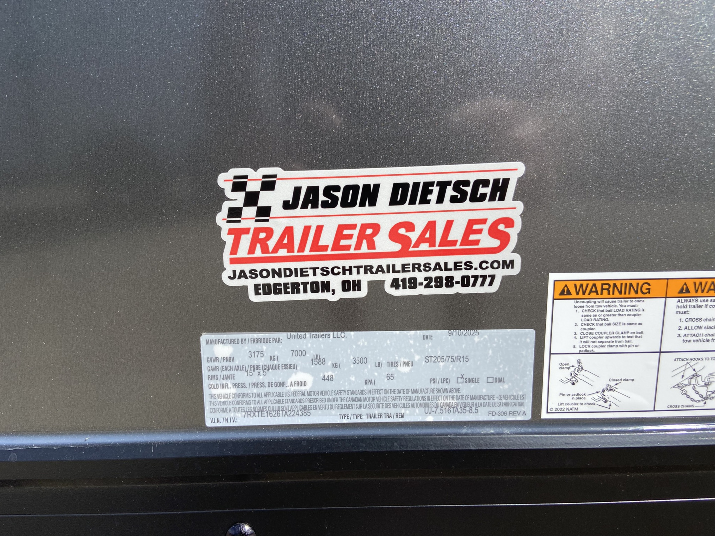 New 2026 United UJ Cargo / Enclosed Trailer 14'