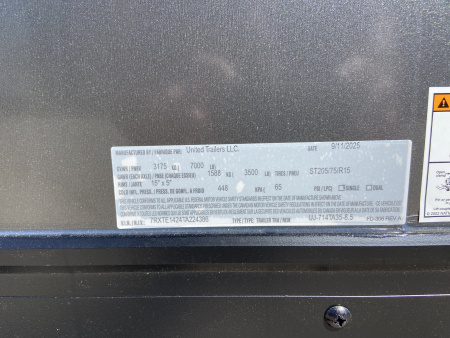 New 2026 United UJ Cargo / Enclosed Trailer 14'
