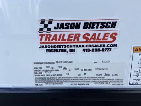 New 2026 United Trailers UJ-7.516TA35-8.5 Cargo / Enclosed Trailer
