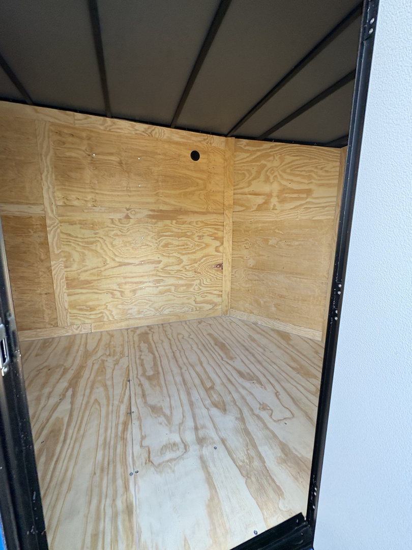 New 2026 Anvil 7x14TA 7' Slant V Nose .080 PolyCor Pepsi Blue Blackout PKG Cargo / Enclosed Trailer