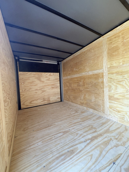 New 2026 Anvil 7x14TA 7' Slant V Nose .080 PolyCor Pepsi Blue Blackout PKG Cargo / Enclosed Trailer