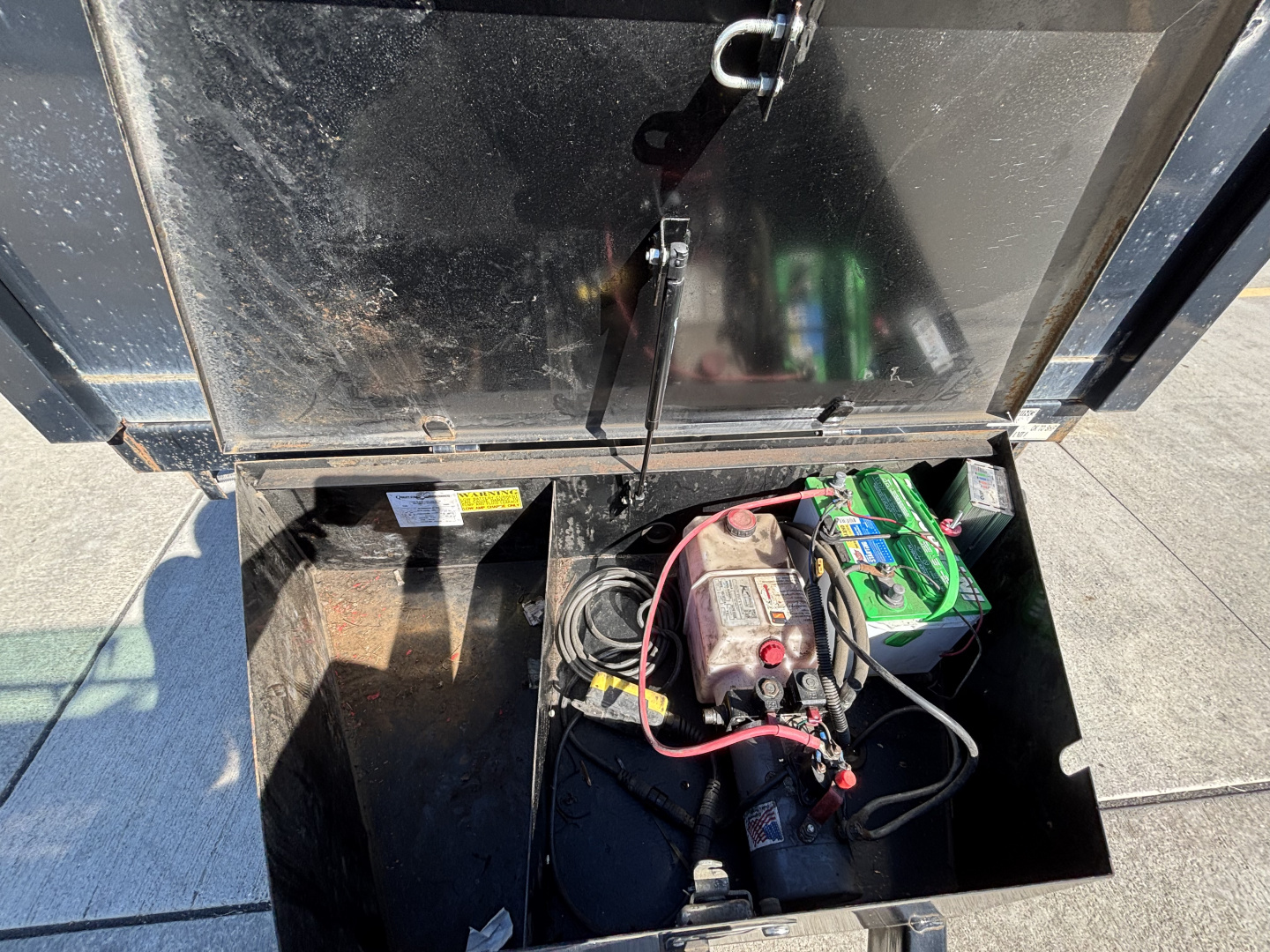 Used 2022 QUALITY STEEL 7'X12' DUMP TRAILER W/ SPARE TIRE & SIDE MOUNTED RAMPS - 12,000# GVWR