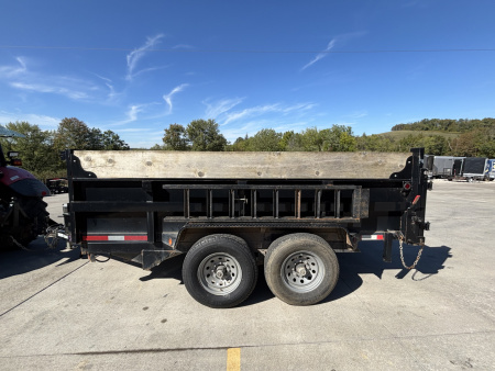 Used 2022 QUALITY STEEL 7'X12' DUMP TRAILER W/ SPARE TIRE & SIDE MOUNTED RAMPS - 12,000# GVWR