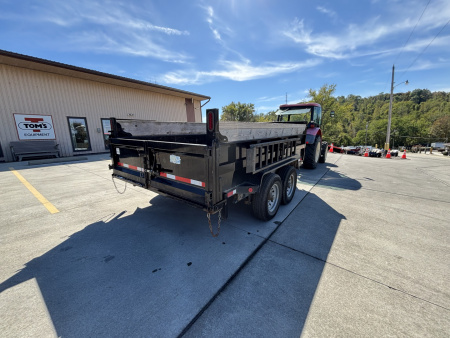 Used 2022 QUALITY STEEL 7'X12' DUMP TRAILER W/ SPARE TIRE & SIDE MOUNTED RAMPS - 12,000# GVWR