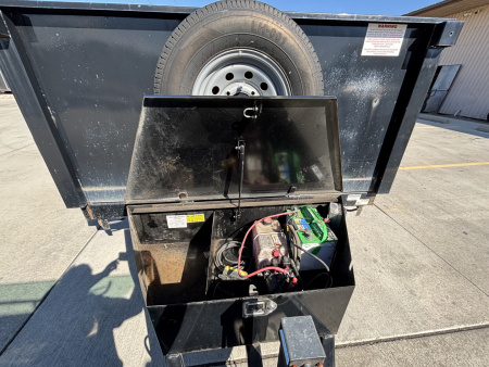 Used 2022 QUALITY STEEL 7'X12' DUMP TRAILER W/ SPARE TIRE & SIDE MOUNTED RAMPS - 12,000# GVWR