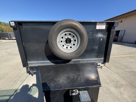 Used 2022 QUALITY STEEL 7'X12' DUMP TRAILER W/ SPARE TIRE & SIDE MOUNTED RAMPS - 12,000# GVWR