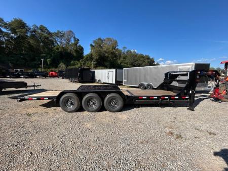 New 2026 Load Trail Loadtrail gooseneck 83x24 tilt n go 21k hydraulic jacks light bar chain and binder holders pallet fork pockets Equipment Trailer