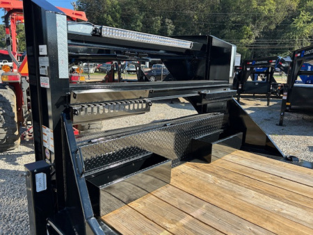 New 2026 Load Trail Loadtrail gooseneck 83x24 tilt n go 21k hydraulic jacks light bar chain and binder holders pallet fork pockets Equipment Trailer