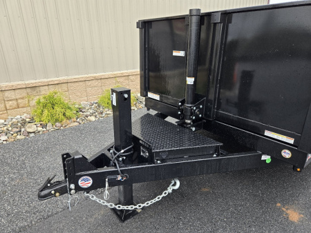 New 7 x 14 Sure-Trac HD Telescopic Dump Trailer, 14K GVWR ***w/ 15k Hydraulic Jack, Stabilizer Jacks, Ramps, Combo Gate, Tarp Kit & Battery Charger