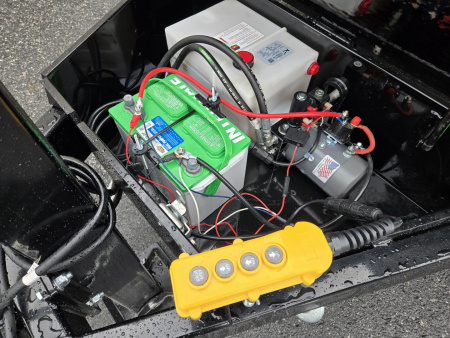 New 7 x 14 Sure-Trac HD Telescopic Dump Trailer, 14K GVWR ***w/ 15k Hydraulic Jack, Stabilizer Jacks, Ramps, Combo Gate, Tarp Kit & Battery Charger