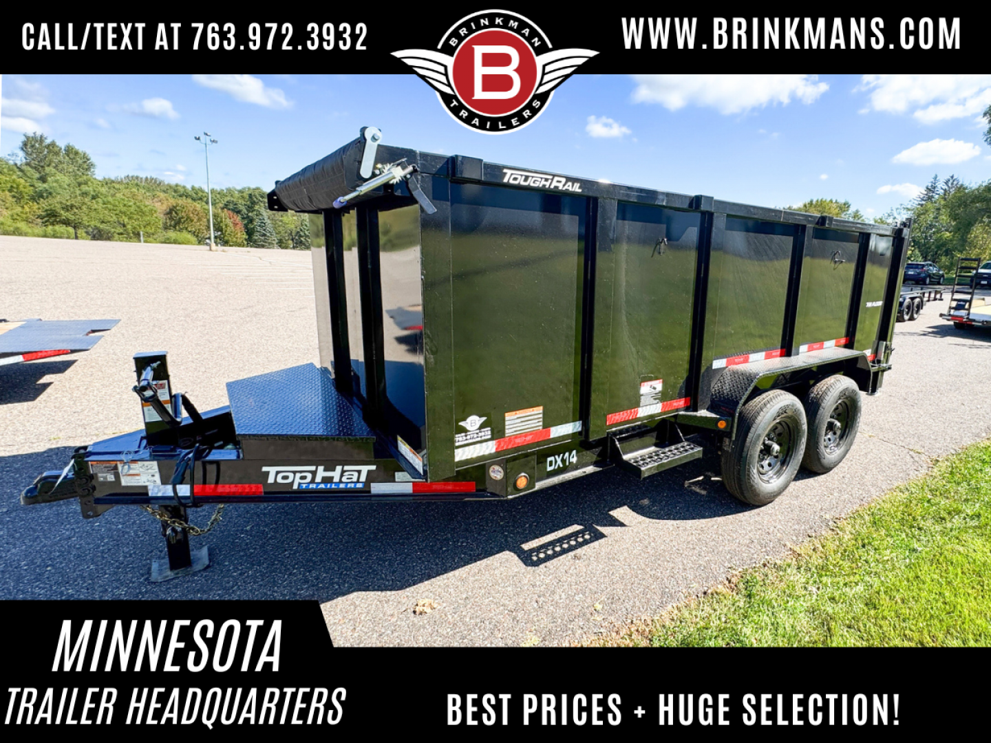 New 2025 Top Hat 7X14 Heavy Duty Dump Trailer