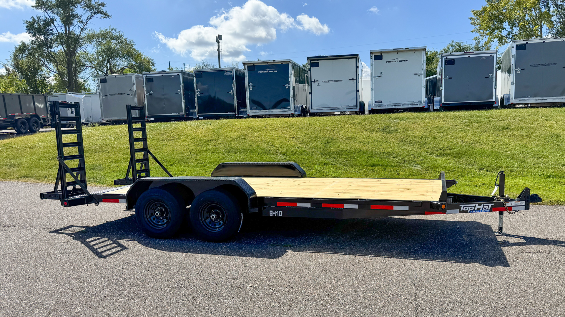 New 2026 Top Hat Utility Trailer 83x18 Equipment Trailer!
