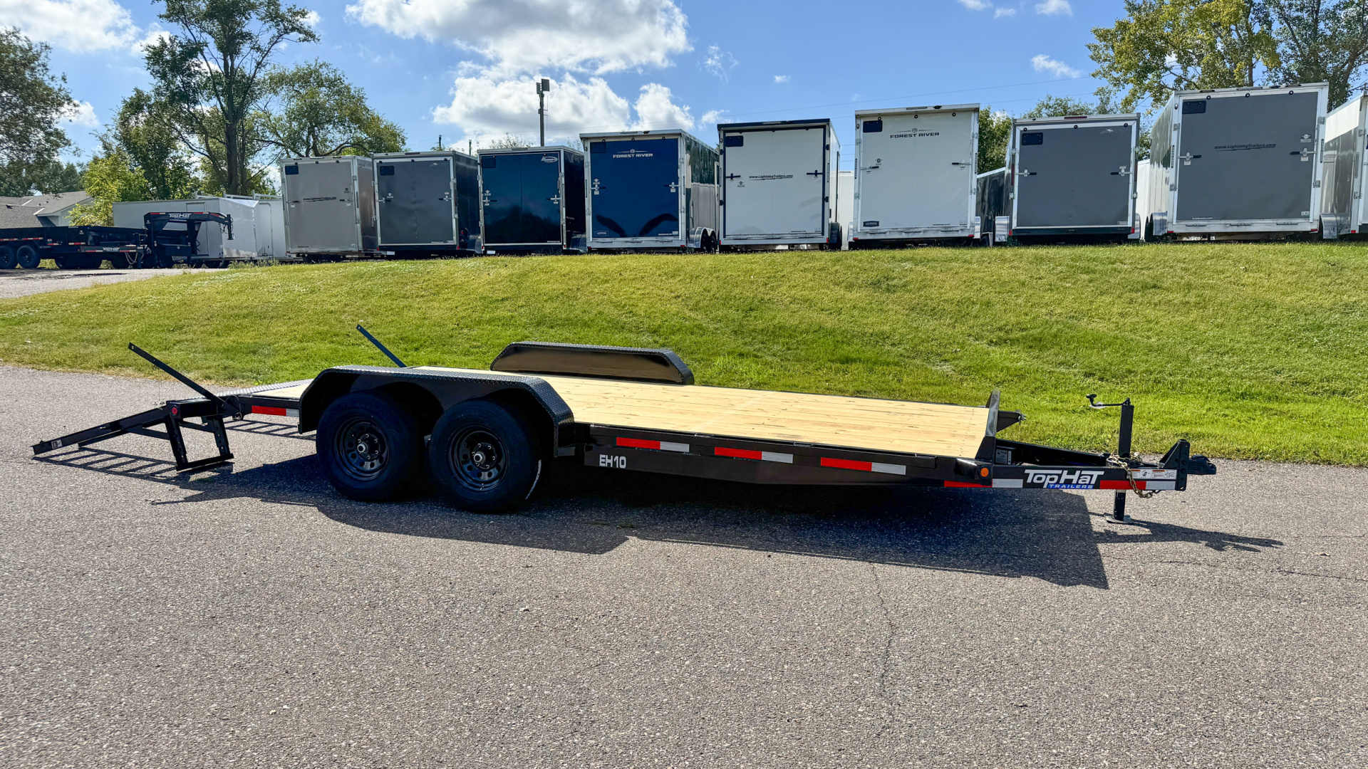 New 2026 Top Hat Utility Trailer 83x18 Equipment Trailer!