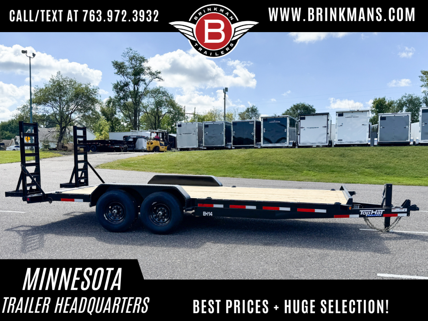 New 2026 Top Hat Utility Trailer 83x20 Equipment Trailer!