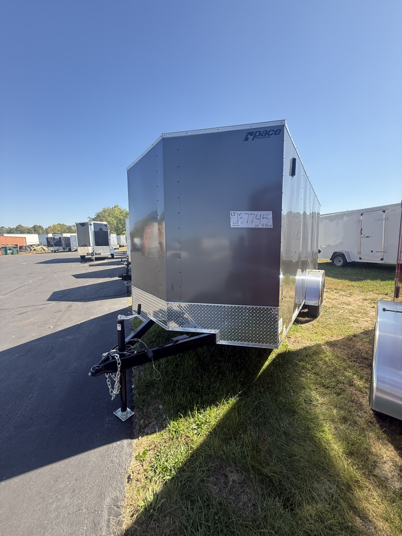 New 2026 Pace American 7x16 7k v-nose 6'-6'' tall Alum rims Cargo / Enclosed Trailer