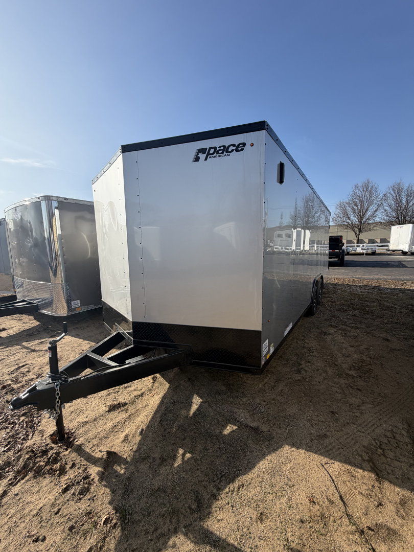 New 2026 Pace American 8.5 x 20 7k v-nose 6'6'' interior height, black out package, alum wheels Car / Racing Trailer