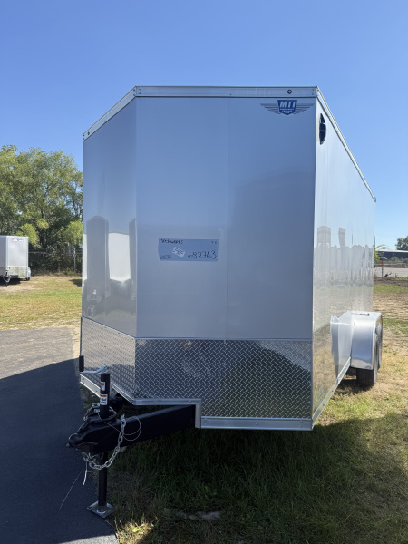 New 2026 RC Trailers 7x16 7k. V-nose 84' interior height, ramp door, screwless, 4-Drings, Door flap Cargo / Enclosed Trailer