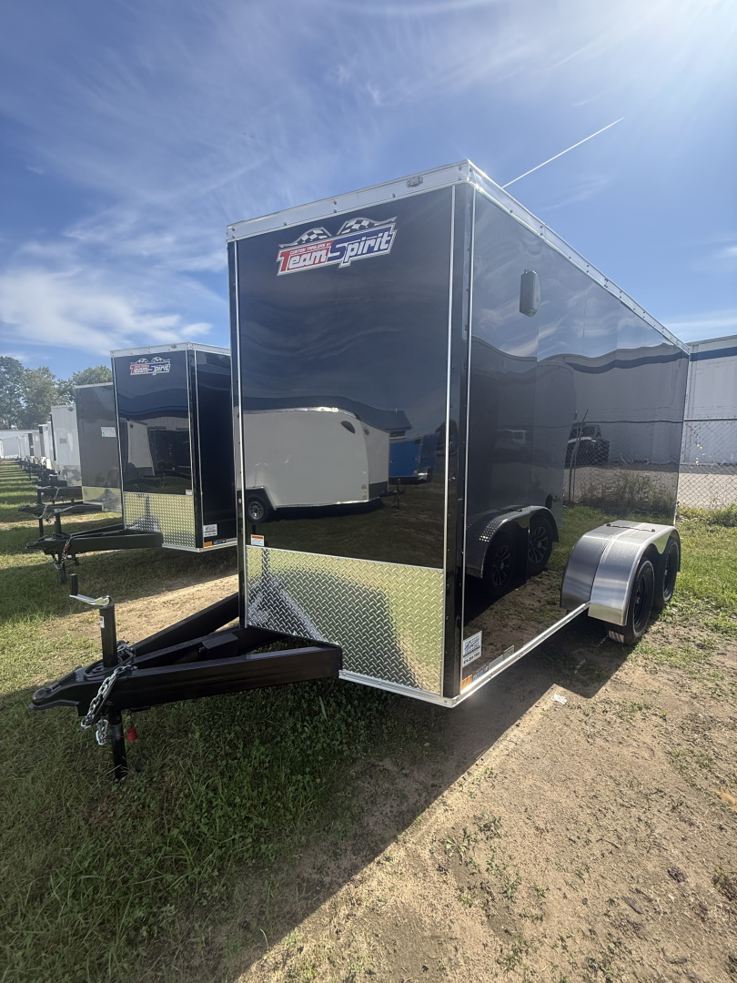 New 2026 Team Spirit Trailers 7x14 7k 6'-7 v-nose interior height polycore screrwless Cargo / Enclosed Trailer