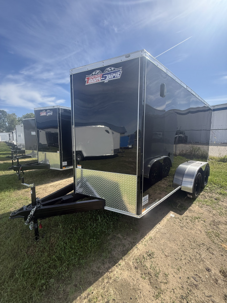 New 2026 Team Spirit Trailers 7x14 7k 6'-7 v-nose interior height polycore screrwless Cargo / Enclosed Trailer