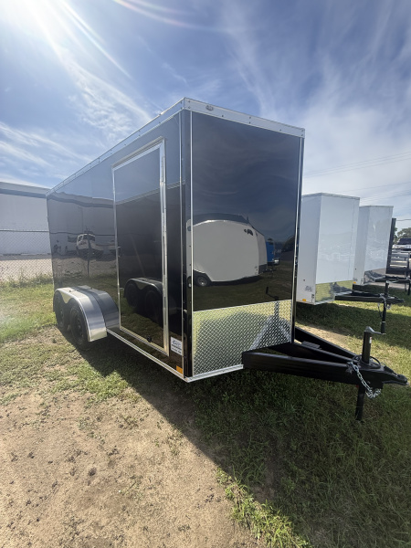 New 2026 Team Spirit Trailers 7x14 7k 6'-7 v-nose interior height polycore screrwless Cargo / Enclosed Trailer