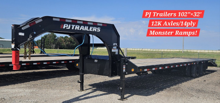 New 2026 PJ Trailers 102  X 32' Low-Pro/ 12K Axles & 14Ply Tires Flatbed Trailer