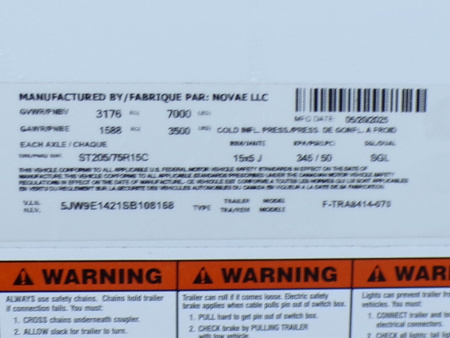 New 2025 Formula Triumph 7 x 14 7k Enclosed UTV Trailer - 168