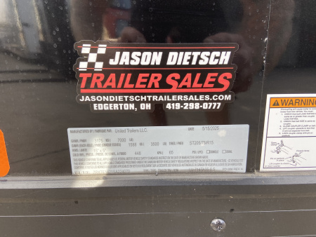 New 2025 United UJ Cargo / Enclosed Trailer 14'