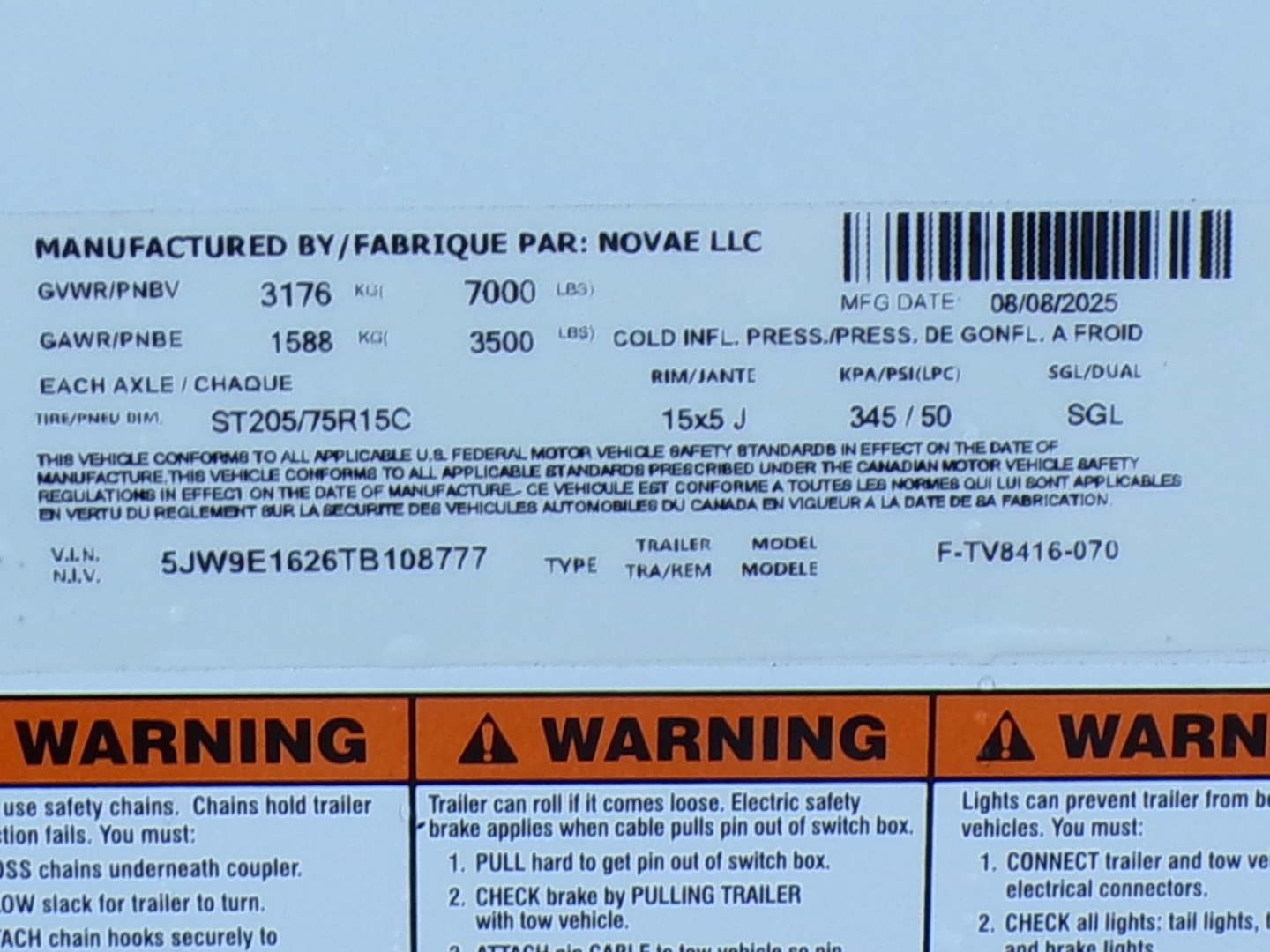 New 2026 Formula Traverse 7 x 16 7k Cargo / Enclosed Trailer - 777