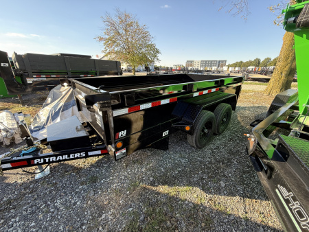 New 2026 PJ Trailer D3122 Dump Trailer 72X12 TA 24" SIDES (GVW:9990) BLACK