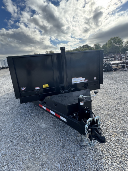New 2025 Watchdog Trailers BD714 Dump Trailer 7X14 TA (GVW:14000) BLACK
