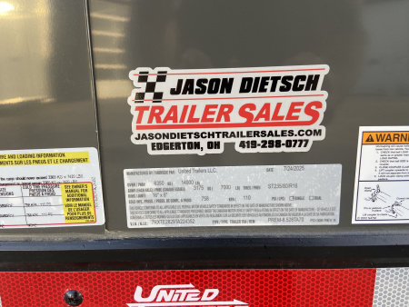 New 2026 United Trailers PREM-8.528TA70 Car / Racing Trailer
