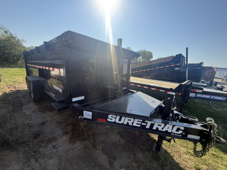 Used 2025 Sure-Trac 82"X16' 17.6K Pro Series Dump 4' sides Dump Trailer