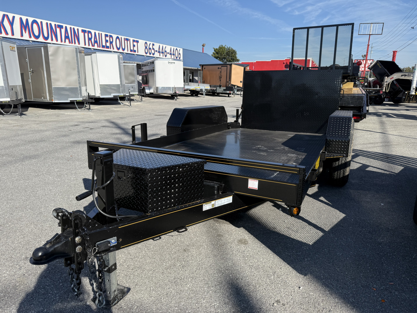 New 2026 P & T Trailers 14K 6.4X14 SCISSOR LIFT Equipment Trailer