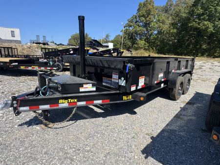 New 2026 Big Tex 16TD telescopic Dump Trailer 7x16 with tarp ramps combo gate 7 gauge floor