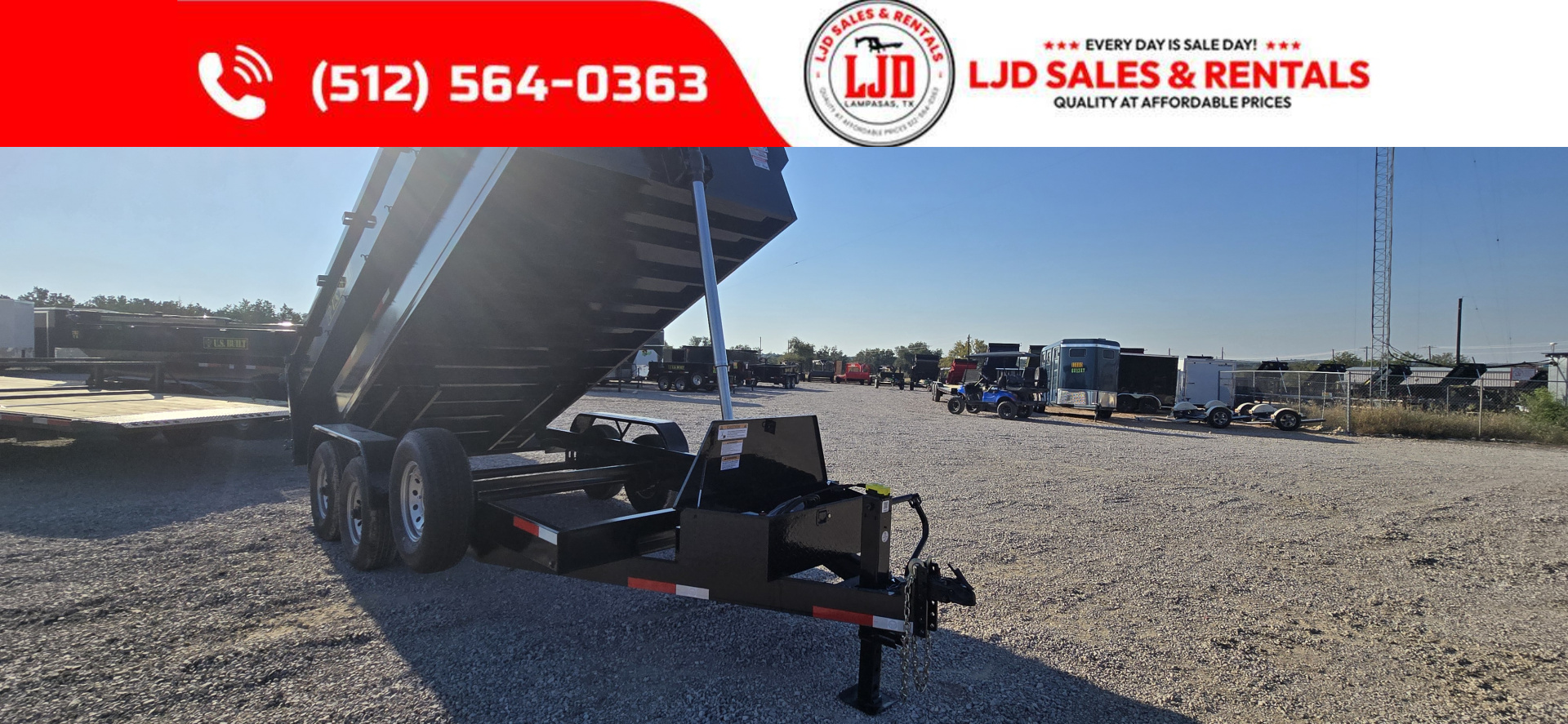 New 2025 US Built- Dump Trailer 16 x 3 - 16K GVWR
