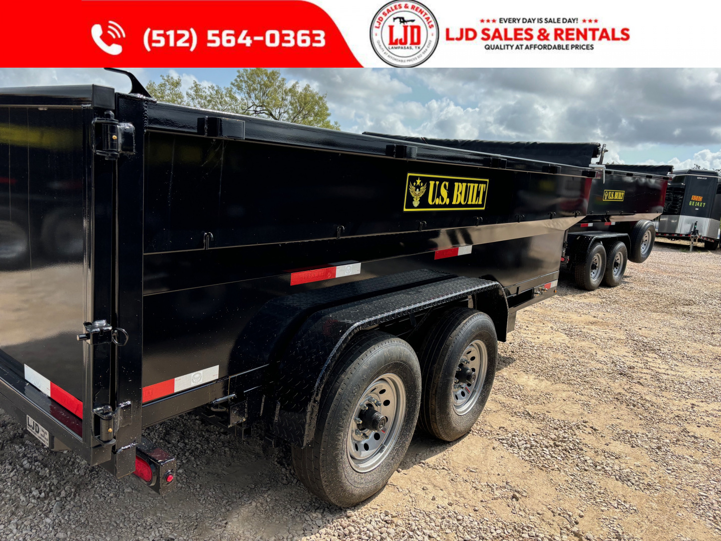 New 2025 US Built - Dump Trailer 16 x 3 - 14K GVWR