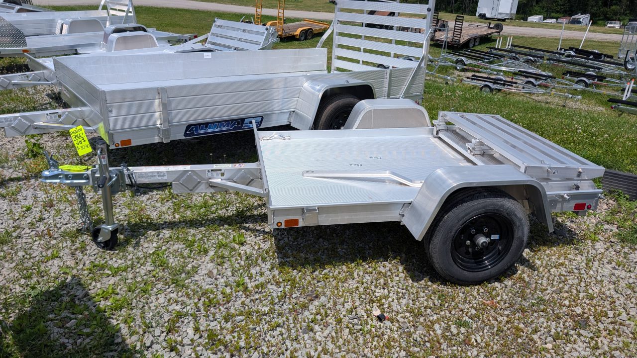 New 2026 Aluma 4x6 LW Utility Trailer w/ Bi-Fold Gate