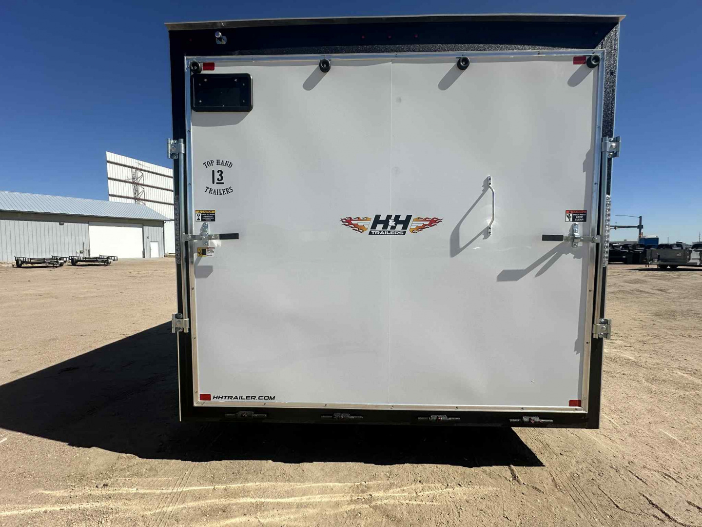 New 2026 H&H 8.5x20 Flat Top V-Nose Enclosed Cargo Trailer, White