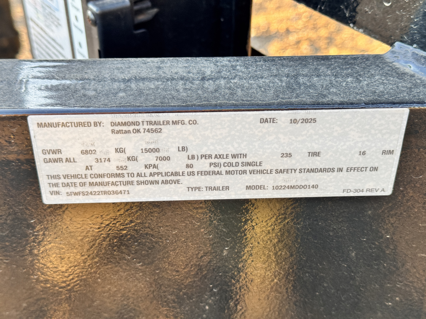 New 2026 Diamond T 8.5-24 Deckover Equipment Hauler 15K GVWR