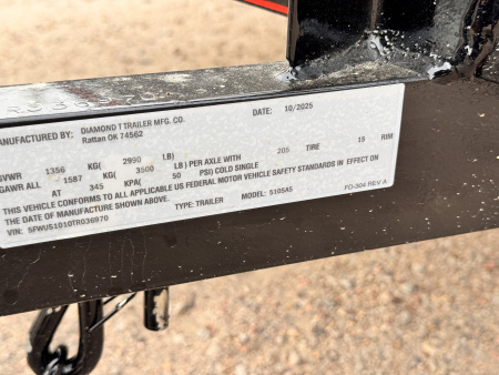 New 2026 Diamond T 5-10 Ramp Gate Utility 3K GVWR