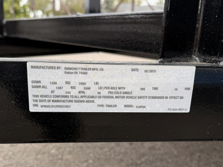 New 2026 Diamond T 5-10 Prowler Ramp Gate Utilty 3K GVWR