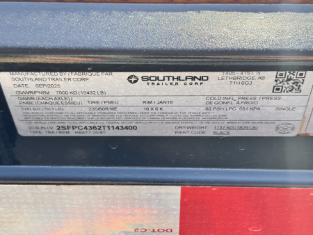 New 2026 Southland Trailers 8.5-25 Deckover Equipment Hauler W/ Max Ramps 14K GVWR