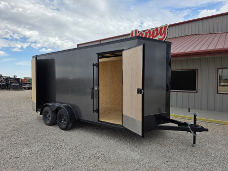 New 2026 Compass 7'x16' Enclosed Cargo Trailer - Indigo DLX