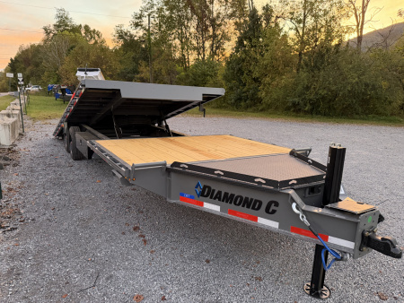 New 2026 Diamond C DET210 DECK OVER TILT TRAILER 102”X26 HYDRO JACK WIRELESS REMOTE