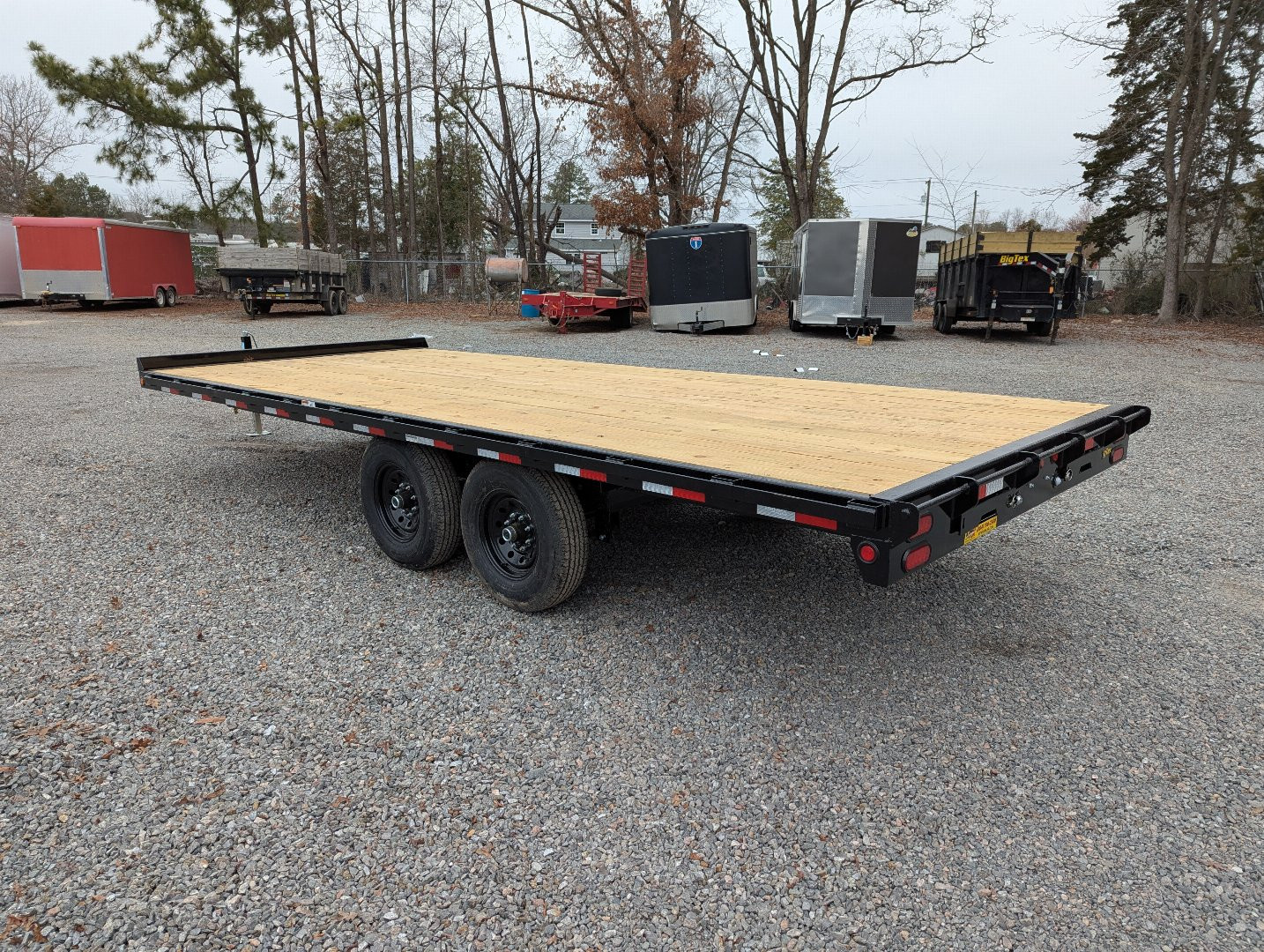 New 2026 Big Tex Trailers 20' 14OE 14K Flat Bed Trailer w/ Slide In Ramps Deckover Trailer